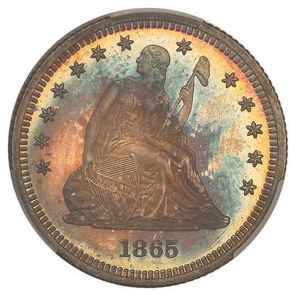 1865 25C CACG PR66 ex: D.L. Hansen - Liberty Seated Quarter