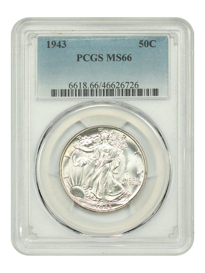 1943 50C PCGS MS66 - Walking Liberty Half Dollar