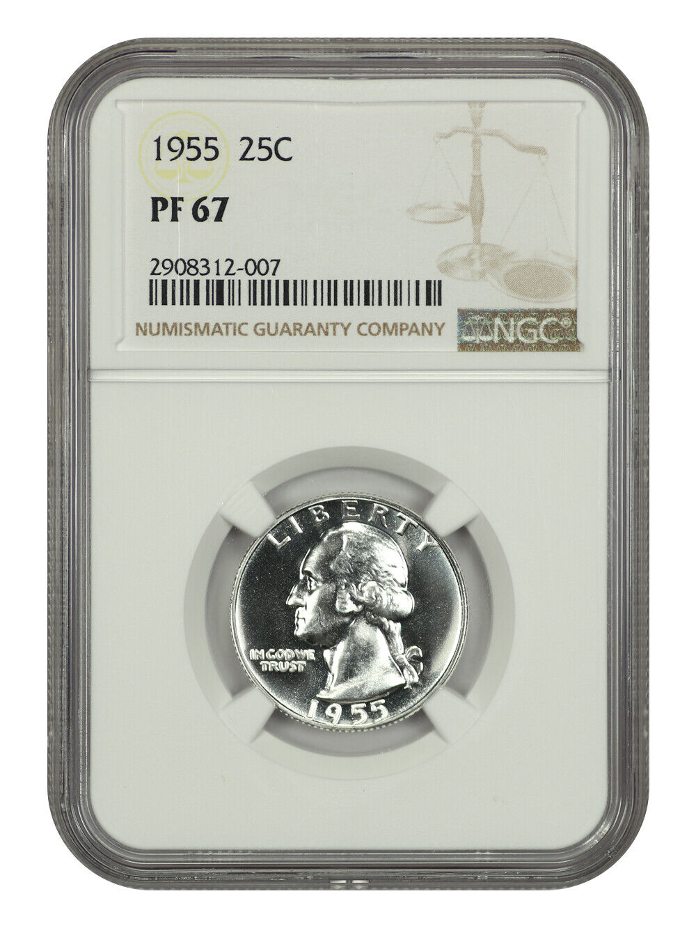 1955 25C NGC PR67 - Washington Quarter