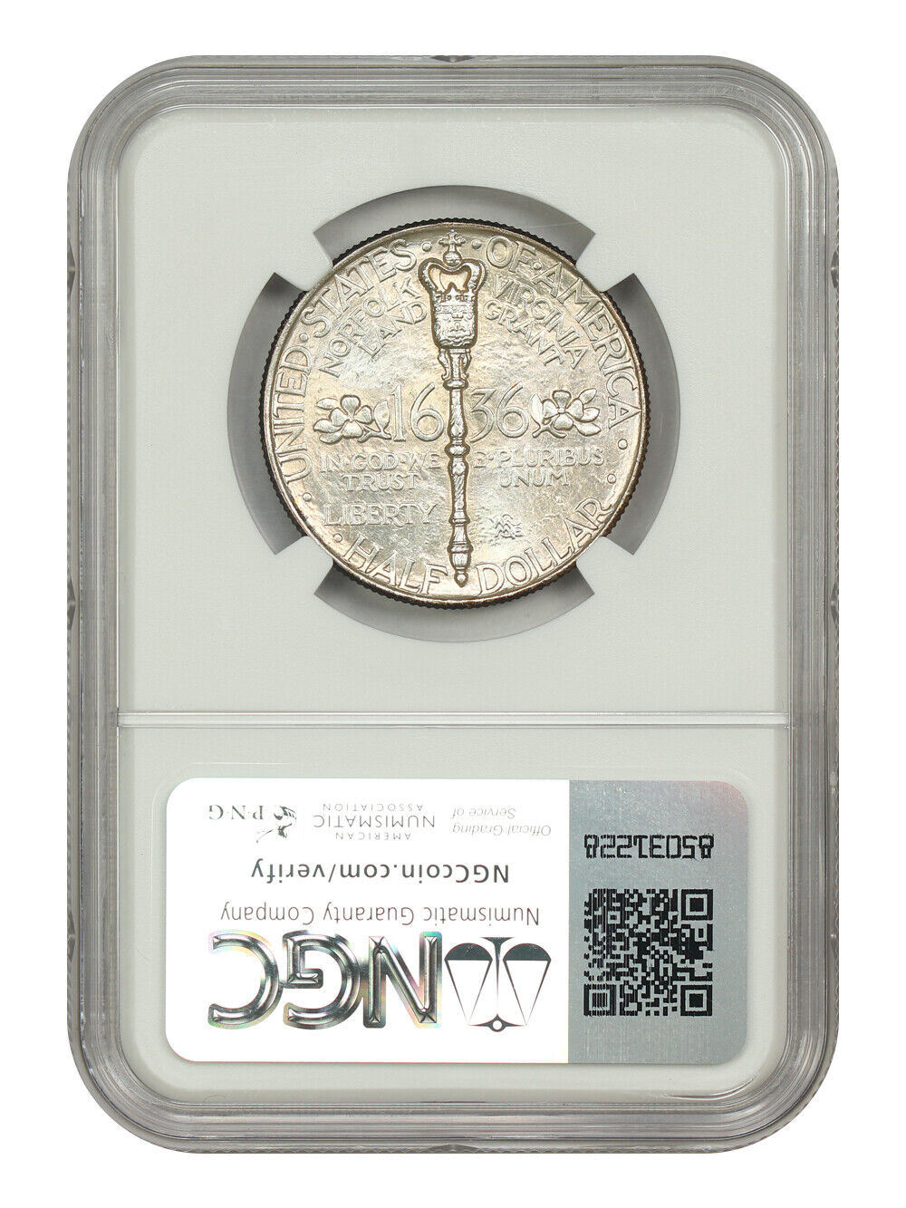 1936 50C Norfolk NGC/CAC MS67 - Classic Silver Commemorative - Low Mintage Issue