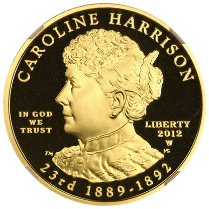 2012-W $10 Caroline Harrison NGC PR70DCAM