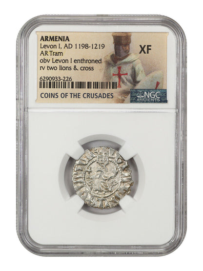 Byzantine Empire: Levon I (AD 1198-1219) AR Tram NGC XF