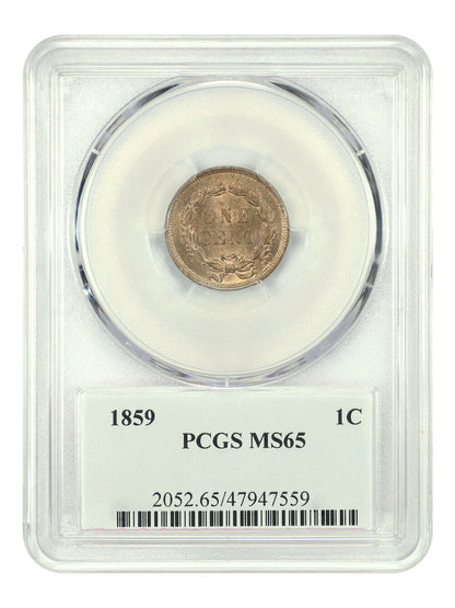 1859 1C PCGS MS65