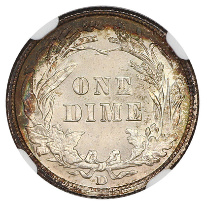 1911-D 10C NGC MS66 - Barber Dime