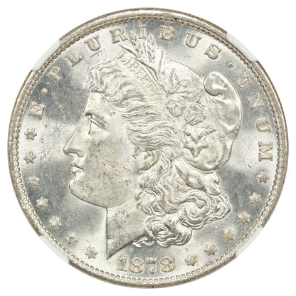 1878 7TF $1 NGC MS64 (Reverse of 1879) - Morgan Dollar