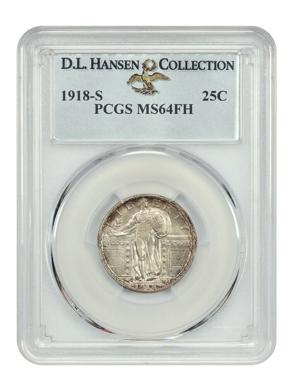 1918-S 25C PCGS MS64FH ex: D.L. Hansen