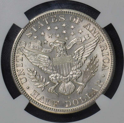 1895-S Barber Half Dollar 50C NGC MS65