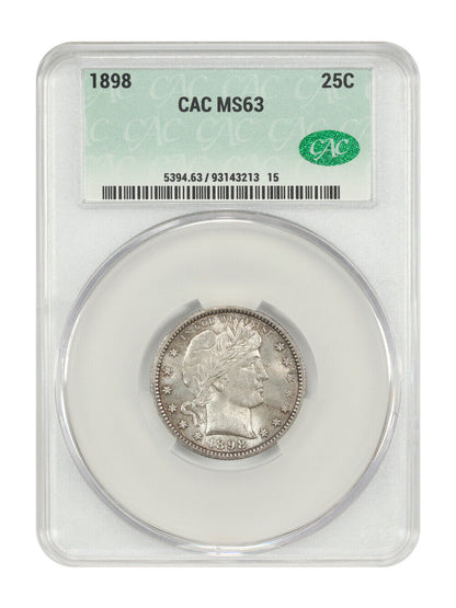 1898 25C CACG MS63 - Barber Quarter