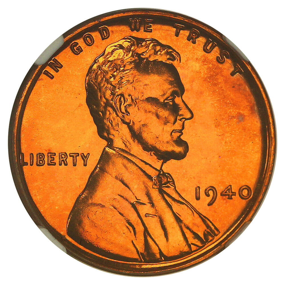 1940 1C NGC/CAC PR67RD - Lincoln Cent (Wheat Reverse)