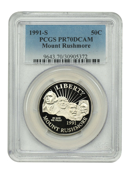 1991-S 50C Mount Rushmore PCGS PR70DCAM - 50C (Silver and Clad)