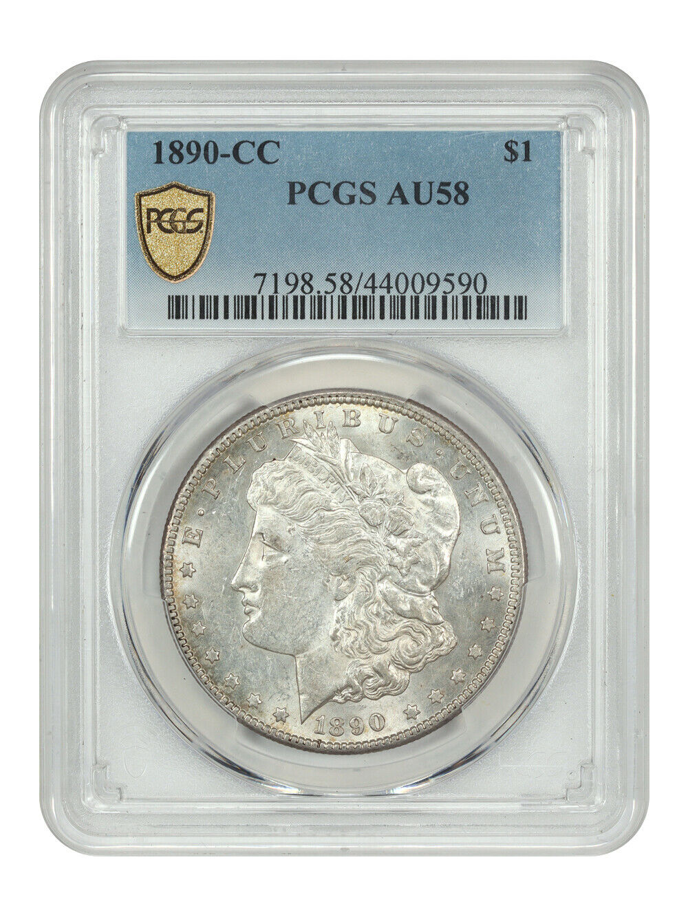 1890-CC $1 PCGS AU58 - Morgan Dollar - Popular, Scarce Carson City Morgan