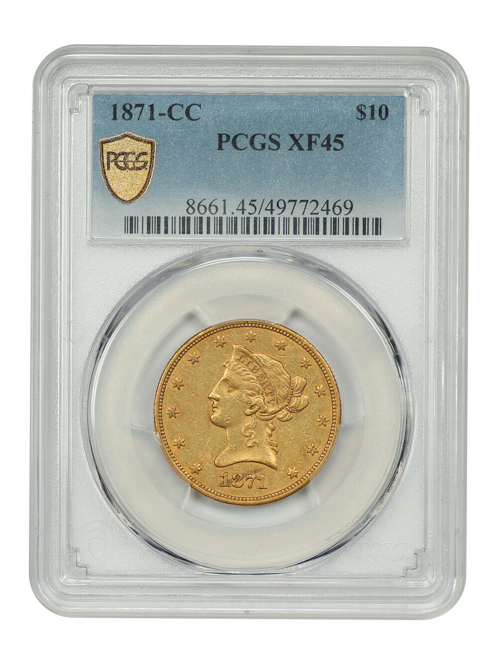 1871-CC $10 PCGS XF45 - Liberty Head $10