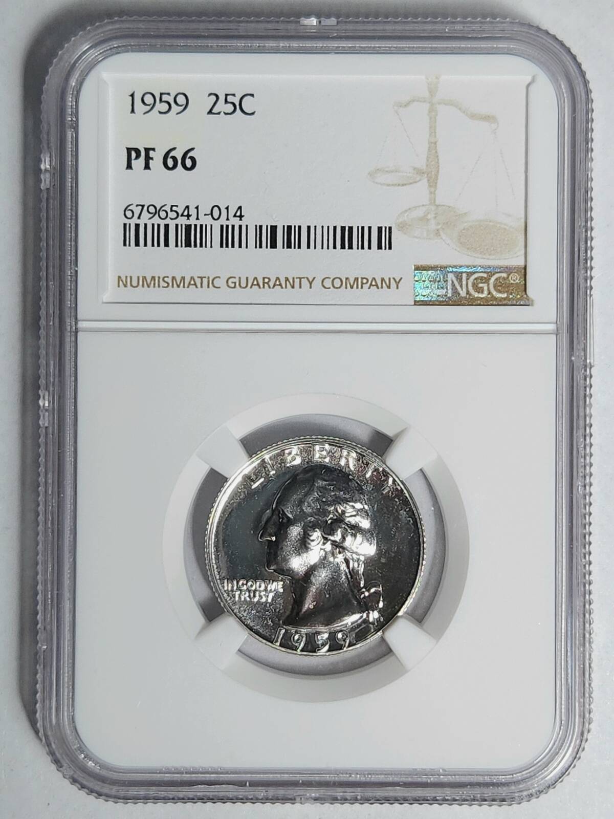 1959 P Washington Quarter NGC PF-66