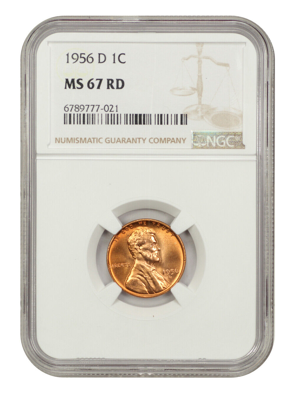 1956-D 1C NGC MS67RD