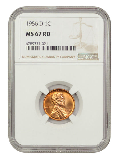 1956-D 1C NGC MS67RD