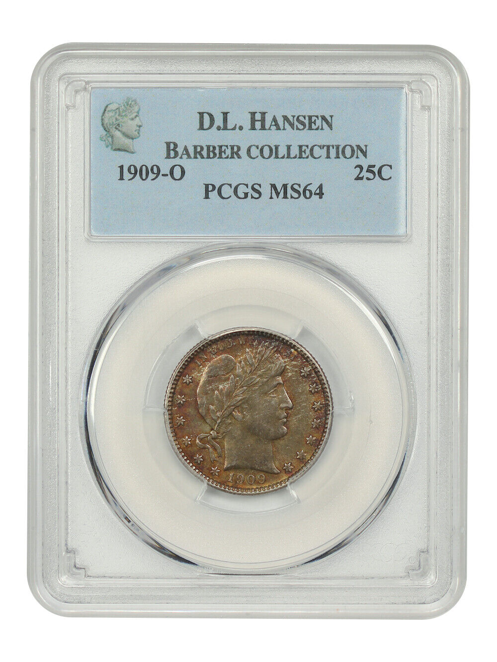 1909-O 25C PCGS MS64 ex: D.L. Hansen