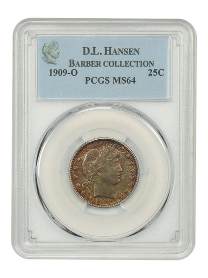 1909-O 25C PCGS MS64 ex: D.L. Hansen