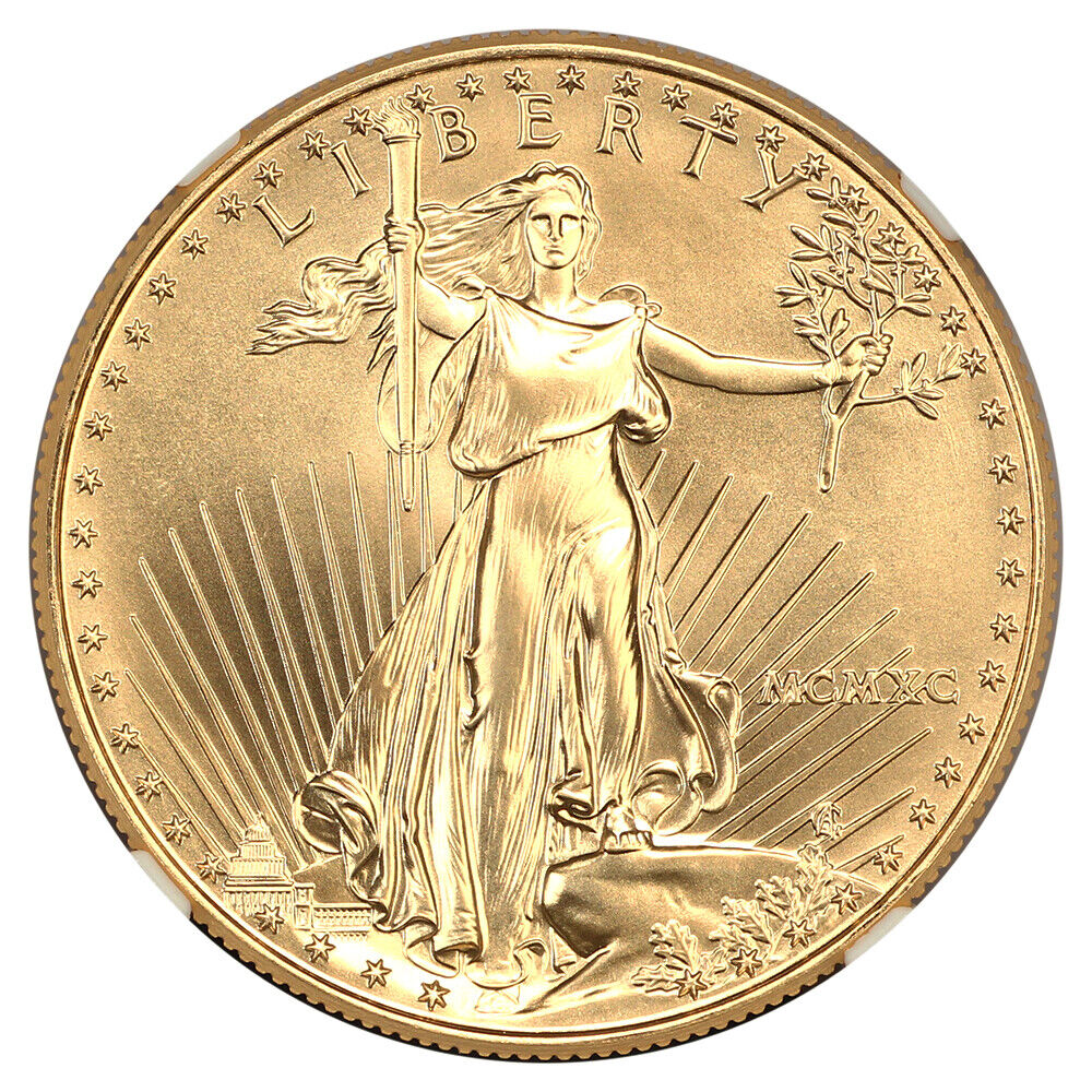 1990 $50 Gold Eagle NGC MS70 - $50 Gold Eagles