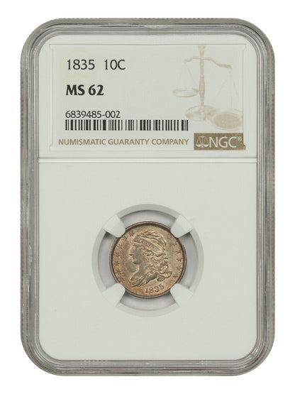 1835 10C NGC MS62 - Capped Bust Dime