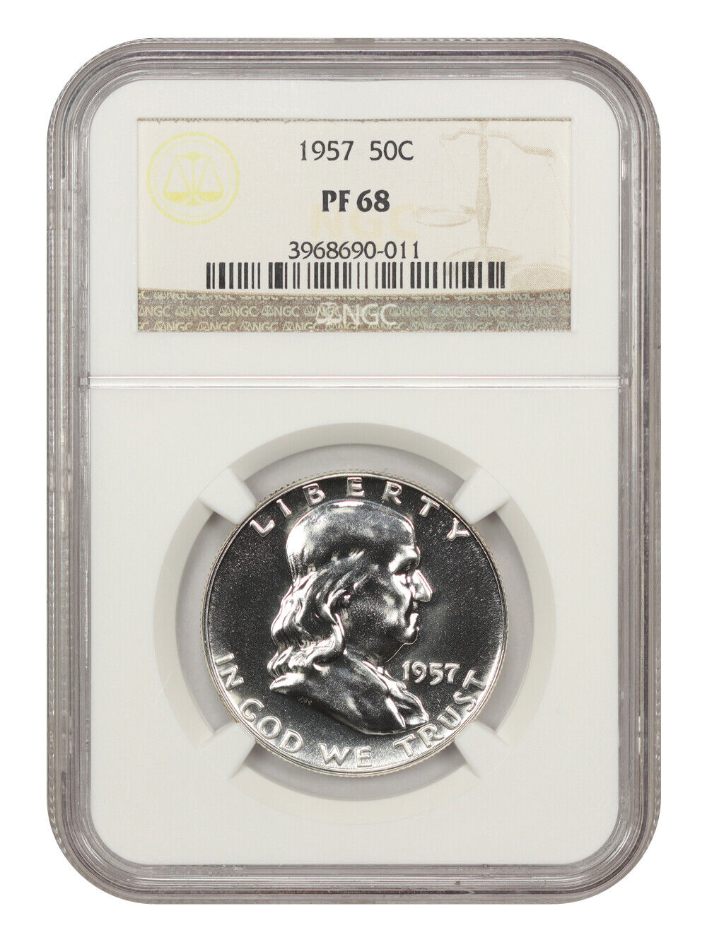 1957 50C NGC PR68