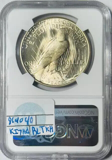 1922 S Peace Dollar NGC MS-66 Gorgeous Coin!