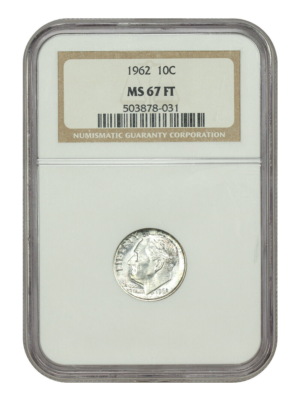 1962 10C NGC MS67FB - Roosevelt Dime