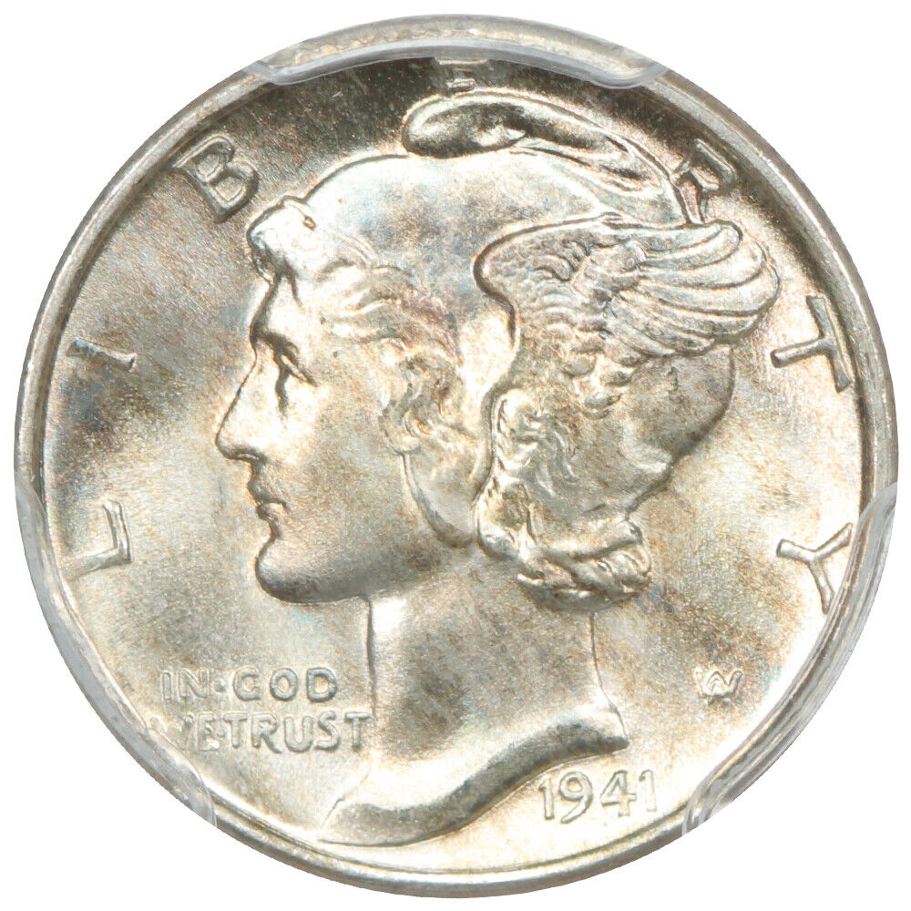 1941-D 10C PCGS MS68FB ex: D.L. Hansen