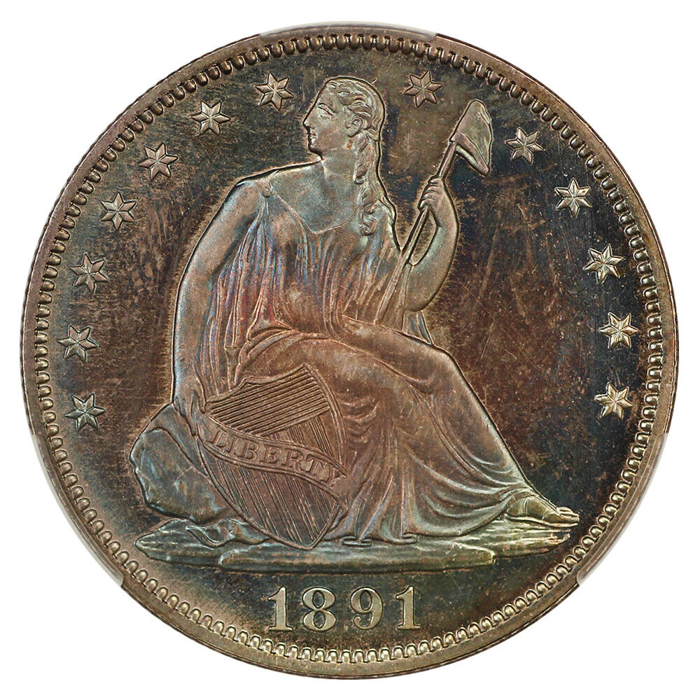 1891 50C CACG PR66 ex: D.L. Hansen/Chrismor - Liberty Seated Half Dollar