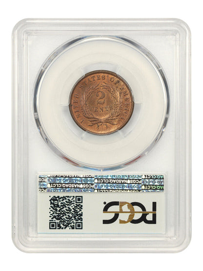 1871 2c PCGS MS66RB ex: D.L. Hansen