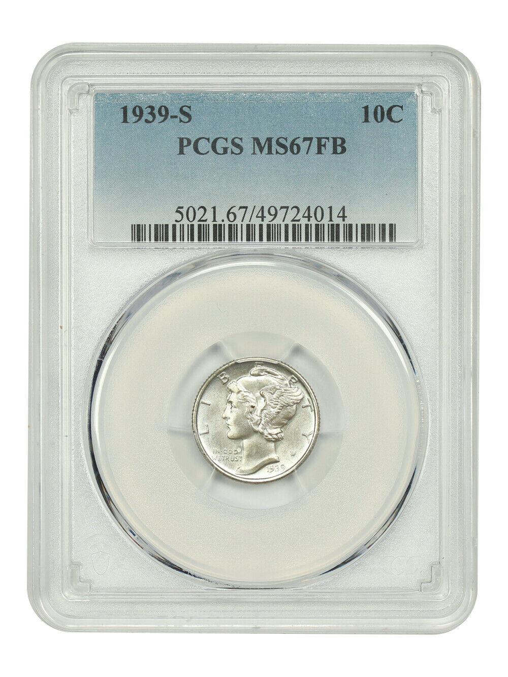 1939-S 10C PCGS MS67FB - Mercury Dime