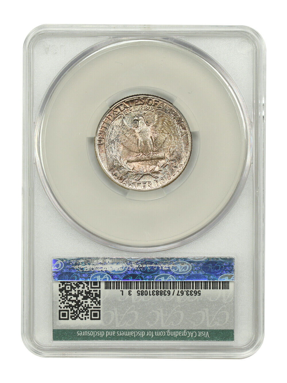 1952 25C CACG MS67 ex: D.L. Hansen - Washington Quarter