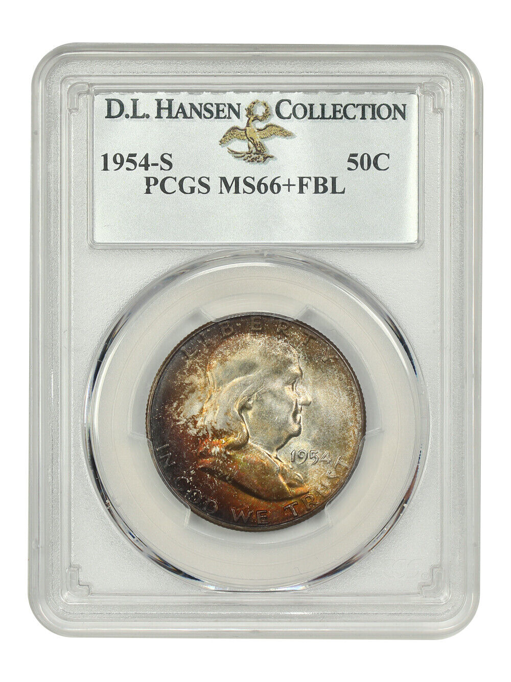 1954-S 50C PCGS MS66+FBL ex: D.L. Hansen