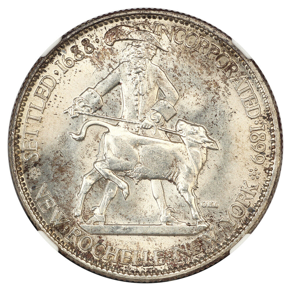 1938 50C New Rochelle NGC MS66+ - Classic Silver Commemorative