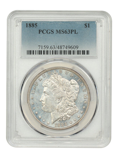 1885 $1 PCGS MS63PL - Morgan Dollar