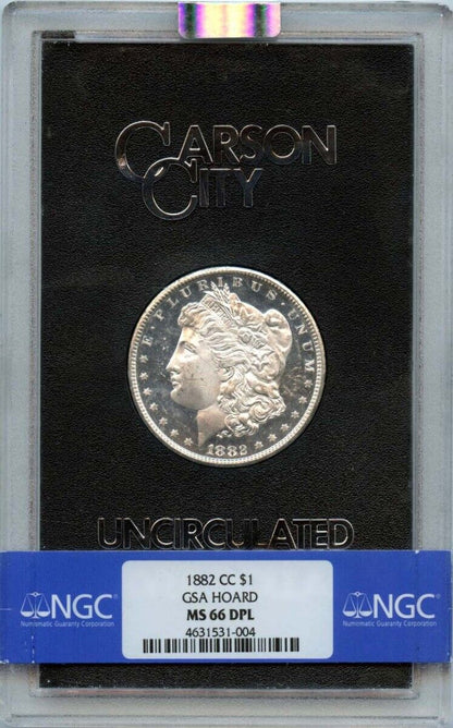 1882-CC Morgan Dollar GSA HOARD S$1 NGC MS66DMPL POP 5