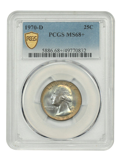 1970-D 25C PCGS MS68+ - Washington Quarter - Finest known!