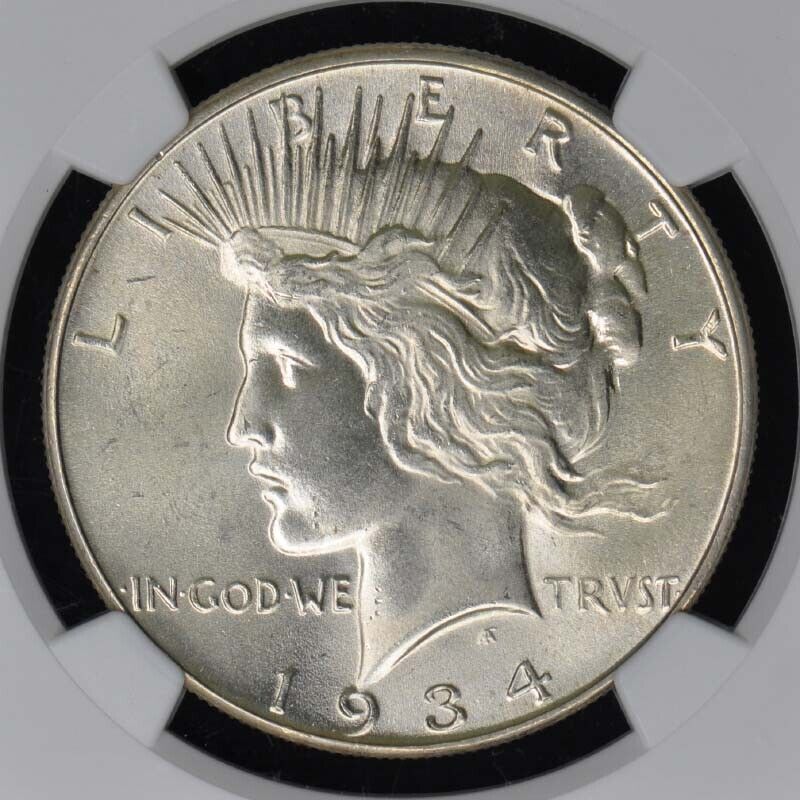 1934 Peace Dollar S$1 NGC MS66+ (CAC)