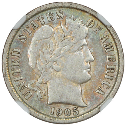 1905-O 10C NGC XF45 - Barber Dime