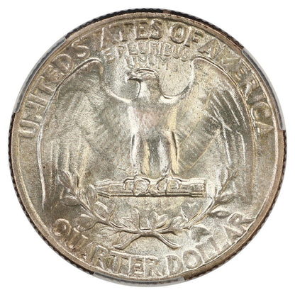 1947 25C CACG MS67+ - Washington Quarter - Colorful Obverse Toning