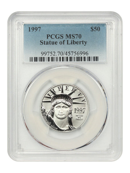 1997 Platinum Eagle $50 PCGS MS70