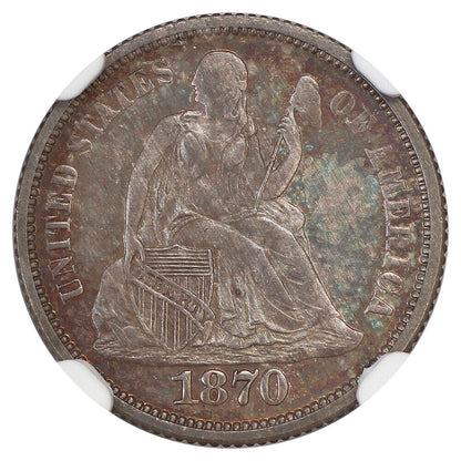 1870 10C NGC PR64 - Liberty Seated Dime