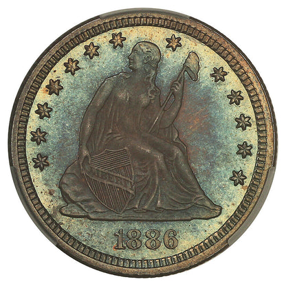 1886 25C CACG PR67+ ex: D.L. Hansen - Liberty Seated Quarter