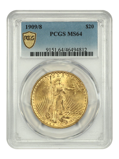 1909/8 $20 PCGS MS64 - St. Gaudens $20