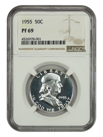 1955 50C NGC PR69 - Franklin Half Dollar