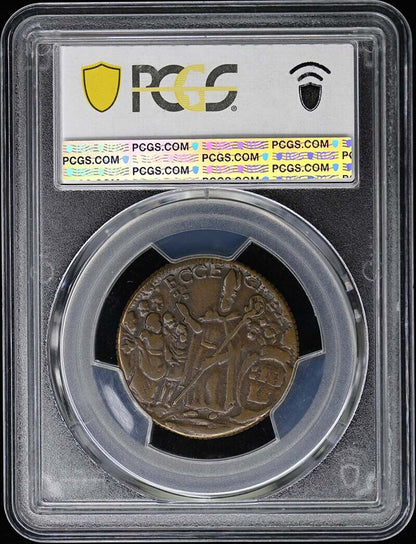 1670's St Patrick 1/2 P New Jersey Colonial Coin PCGS XF45BN