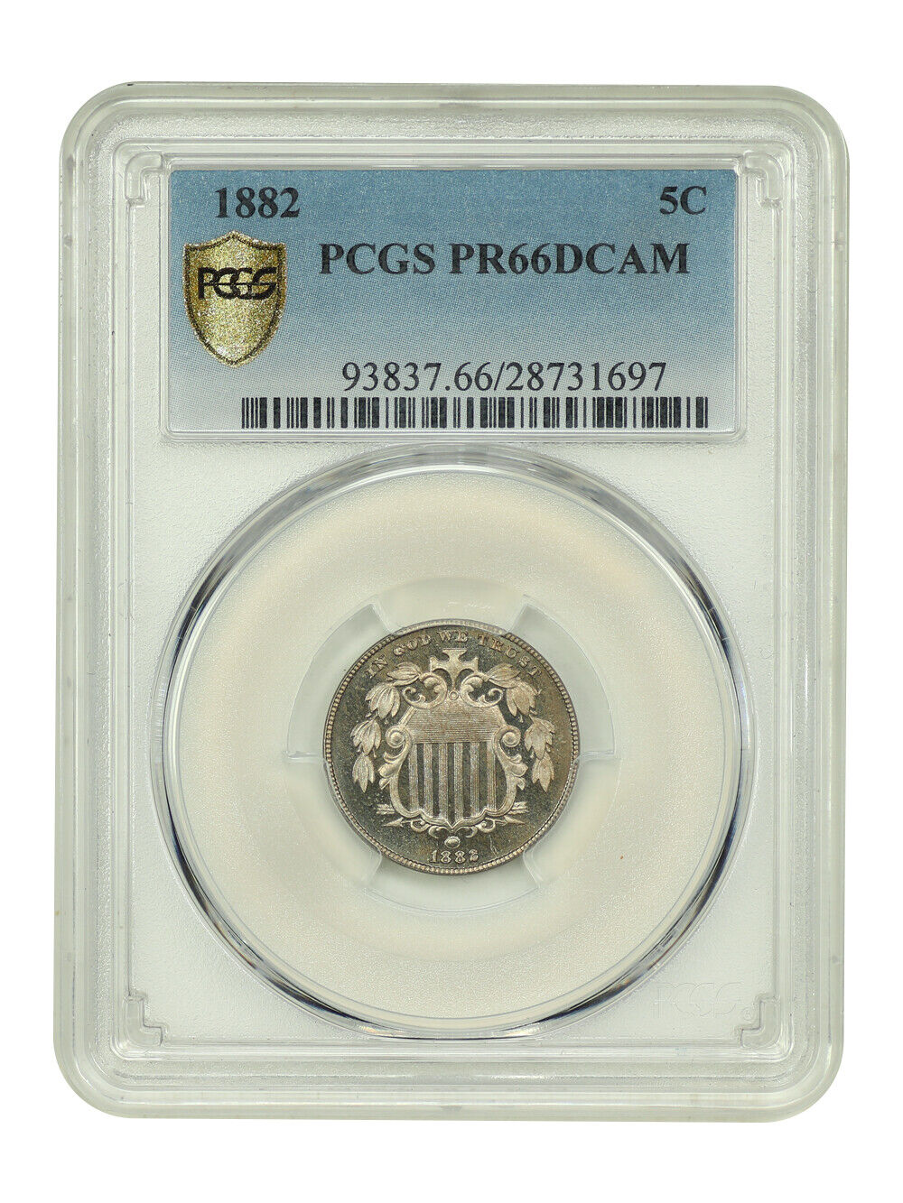 1882 5C PCGS PR66DCAM - Shield Nickel