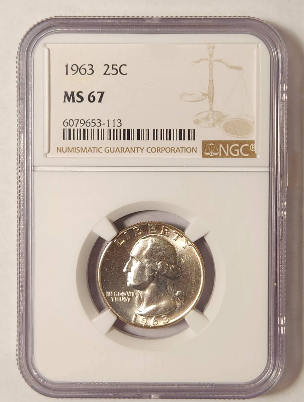 1963 P Washington Quarter NGC MS-67