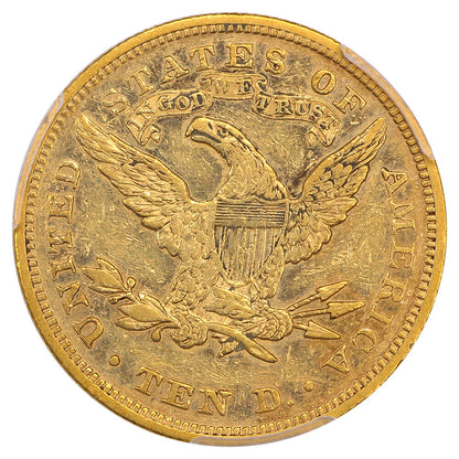 1873 $10 PCGS AU53 ex: D.L. Hansen