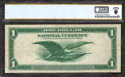 1918 $1 NATIONAL BANKNOTE CURRENCY PHILADELPHIA FR.716* STAR PCGS 20 VF (914*)