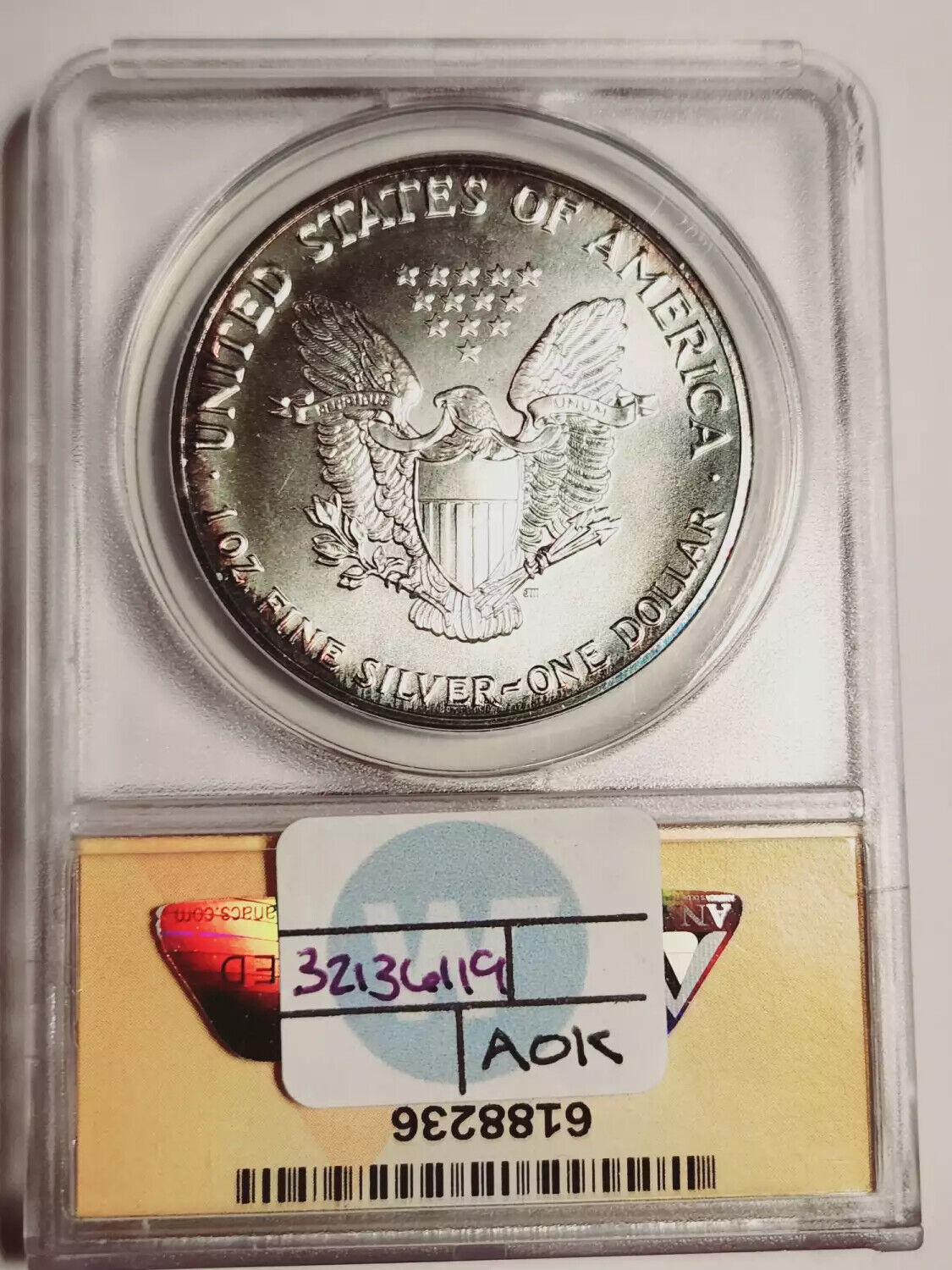 1998 P Silver Eagles ANACS MS-68